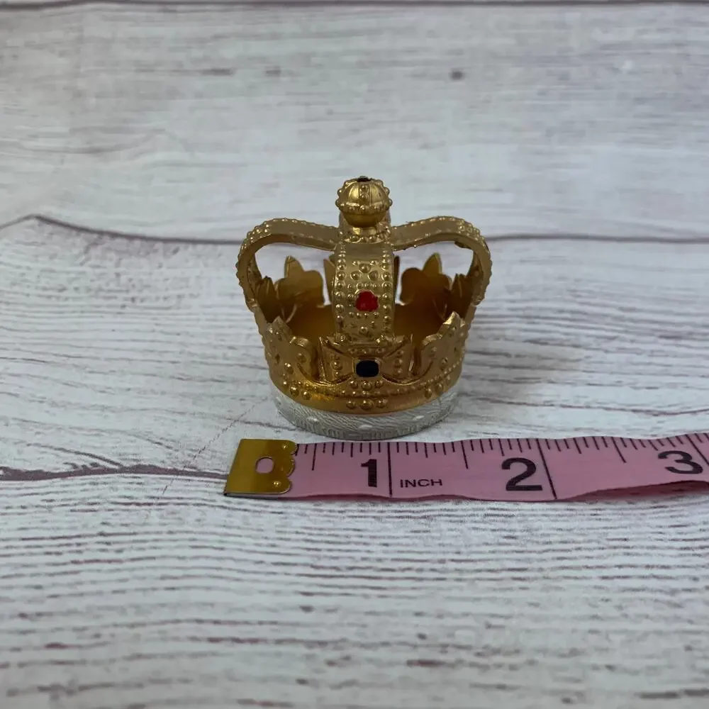 Vintage Wilton Gold King Crown Cake Toppers Set of 6 Cupcake Candle Holders